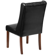 Load image into Gallery viewer, Preston Black LeatherSoft Tufted Parsons Chair
