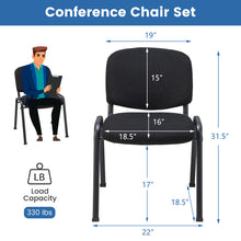 Load image into Gallery viewer, Office Chair with Metal Frame and Padded Cushions for Conference Room-Set of 5
