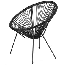 Load image into Gallery viewer, Oval Comfort Take Ten Black Papasan Lounge Chair
