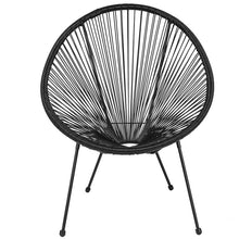 Load image into Gallery viewer, Oval Comfort Take Ten Black Papasan Lounge Chair

