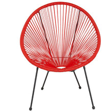 Load image into Gallery viewer, Oval Comfort Take Ten Red Papasan Lounge Chair
