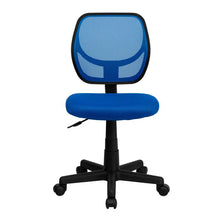 Load image into Gallery viewer, Low Back Blue Mesh Swivel Task Office Chair
