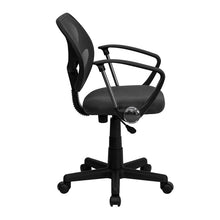 Load image into Gallery viewer, Low Back Gray Mesh Swivel Task Office Chair with Arms
