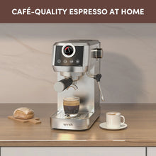Load image into Gallery viewer, Wirsh 20 Bar Espresso Machine with Plastic Free Portafilter and Steamer, Pressure Gauge, Touch Screen, Full Stainless Steel (Home Barista Plus)
