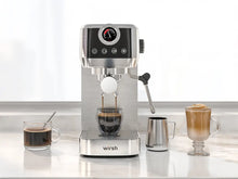 Load image into Gallery viewer, Wirsh 20 Bar Espresso Machine with Plastic Free Portafilter and Steamer, Pressure Gauge, Touch Screen, Full Stainless Steel (Home Barista Plus)
