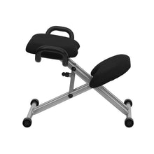 Load image into Gallery viewer, Ergonomic Kneeling Office Chair with Handles in Black Fabric
