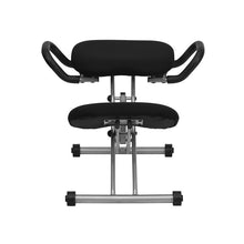 Load image into Gallery viewer, Ergonomic Kneeling Office Chair with Handles in Black Fabric

