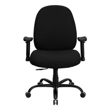 Load image into Gallery viewer, 400 lb. Rated Black Fabric Executive Office Chair with Adjustable Back and Arms
