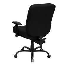 Load image into Gallery viewer, Big &amp; Tall 400 lb. Rated Black Fabric Back Ergonomic Office Chair with Arms
