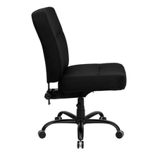 Load image into Gallery viewer, Big &amp; Tall 400 lb. Rated Black Fabric Executive Swivel Office Chair with Back
