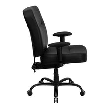 Load image into Gallery viewer, Big &amp; Tall 400 lb. Rated Black Executive Office Chair with Adjustable Arms
