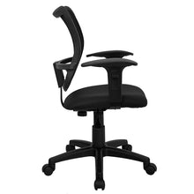 Load image into Gallery viewer, Mid-Back Black Mesh Swivel Task Office Chair with Adjustable Arms
