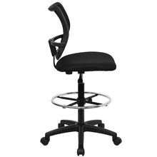 Load image into Gallery viewer, Mid-Back Black Mesh Drafting Chair
