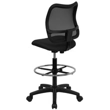 Load image into Gallery viewer, Mid-Back Black Mesh Drafting Chair

