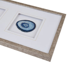Load image into Gallery viewer, Madison Park Blue Agate Trio Stone Framed Graphic MP95G-0006 By Olliix

