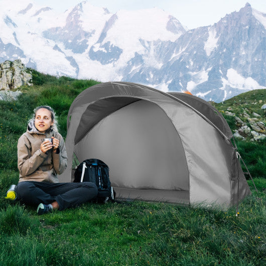 Cot Elevated Compact Tent Set with External Cover-Gray