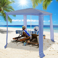 Load image into Gallery viewer, 6.6 x 6.6 Feet Foldable and Easy-Setup Beach Canopy With Carry Bag-Navy
