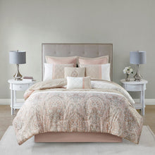 Load image into Gallery viewer, 510 Design Shawnee 100% Polyester 8Pcs Comforter Set - Cal King - Blush 5DS10-0224 By Olliix
