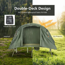 Load image into Gallery viewer, Cot Elevated Compact Tent Set with External Cover-Green
