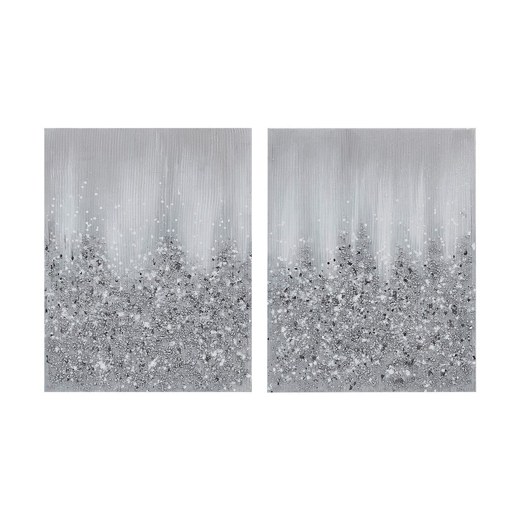 Glimmer 100% Hand Brush Embellished Canvas 2 Piece Set MP95C-0268 By Olliix