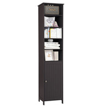 Load image into Gallery viewer, 72 Inches Free Standing Tall Floor Bathroom Storage Cabinet-Coffee
