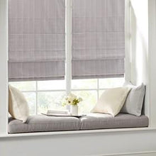 Load image into Gallery viewer, Madison Park Galen 100% Polyester Basketweave Room Darkening Roman Shade MP40-6553 By Olliix
