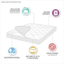 Load image into Gallery viewer, Waterproof Diamond Quilting Down Alternative Mattress Pad -Full BASI16-0033 By Olliix
