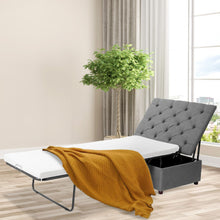 Load image into Gallery viewer, Folding Ottoman Sleeper Bed with Mattress for Guest Bed and Office Nap-Gray
