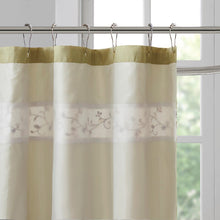 Load image into Gallery viewer, Faux Silk Embroidered Floral Shower Curtain -72X72&quot; MP70-1918 By Olliix
