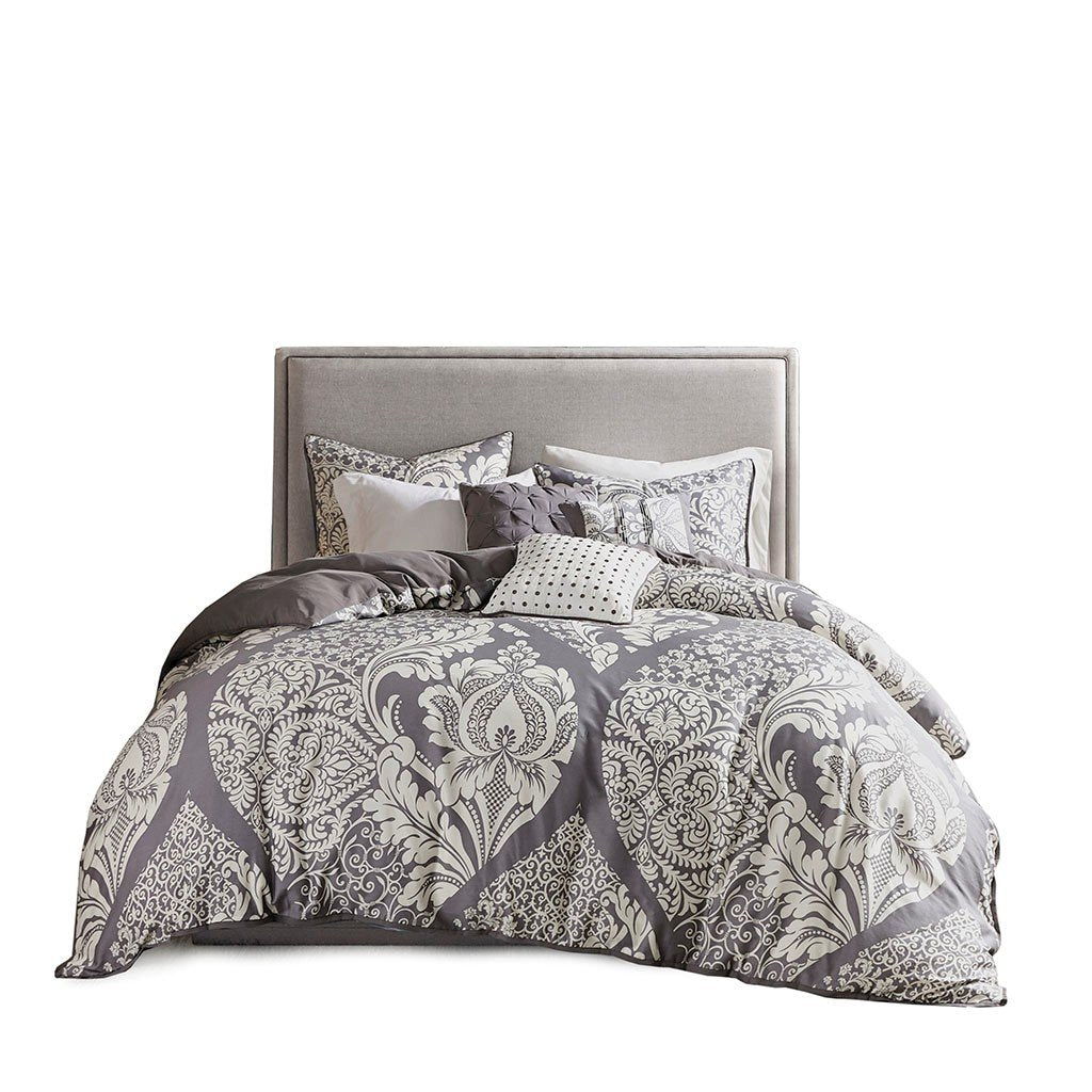 Madison Park 6 Piece Printed Duvet Cover Set -Full/Queen MP12-476 By Olliix