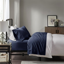 Load image into Gallery viewer, Olliix Peached Percale 100% Cotton Single Pick Peached/Brushed Percale Sheet Set By Madison Park MP20-6640
