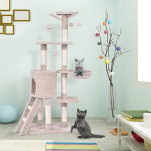 Load image into Gallery viewer, 56 Inch Condo Scratching Posts Ladder Cat Play Tree
