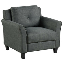Load image into Gallery viewer, Upholstered Fabric Single Sofa Chair with Tufted Backrest
