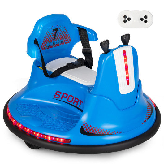 6V Bumper Car for Kids Toddlers Electric Ride On Car Vehicle with 360° Spin-Blue