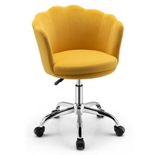 Load image into Gallery viewer, Adjustable Velvet Arm Chair with Wheels-Yellow
