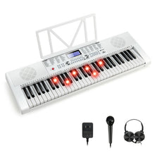 Load image into Gallery viewer, 61-Key Electric Piano Keyboard for Beginner-White
