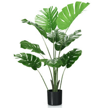 Load image into Gallery viewer, 4 Feet Artificial Monstera Deliciosa Tree with 10 Leaves of Different Sizes

