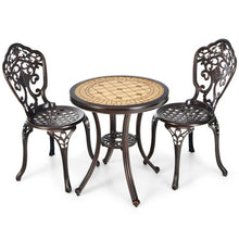 Load image into Gallery viewer, 3-Piece All-Weather Cast Aluminum Patio Bistro Set-Copper
