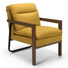 Load image into Gallery viewer, Single Sofa Chair with Extra-Thick Padded Backrest and Seat Cushion-Yellow
