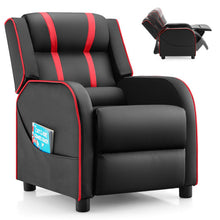 Load image into Gallery viewer, Kids Recliner Chair with Side Pockets and Footrest-Red
