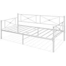 Load image into Gallery viewer, Metal Daybed Frame Twin Size with Slats-White
