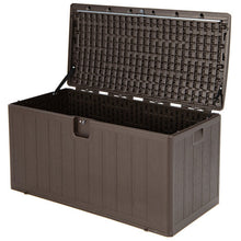 Load image into Gallery viewer, 105 Gallon All Weather Large Deck Box Lockable Storage Container
