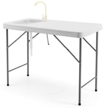 Load image into Gallery viewer, Folding Portable Fish Cleaning Cutting Table with Sink Faucet
