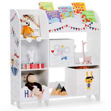 Load image into Gallery viewer, Wooden Children Storage Cabinet with Storage Bins
