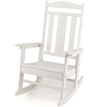 Load image into Gallery viewer, All-Weather HDPE Patio Rocking Chair for Garden-White
