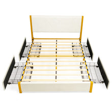 Load image into Gallery viewer, Full Size/Queen Size Upholstered Bed Frame with Adjustable Headboard and 4 Drawers-Full Size

