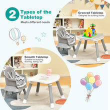 Load image into Gallery viewer, 6-in-1 Convertible Baby High Chair with Adjustable Removable Tray-Gray &amp; White

