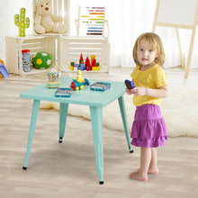 Load image into Gallery viewer, 27&#39;&#39; Kids Square Steel Table Play Learn Activity Table-Blue
