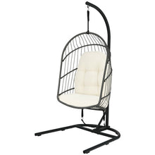 Load image into Gallery viewer, Hanging Wicker Egg Chair with Stand -Beige
