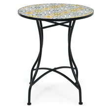 Load image into Gallery viewer, 28 Inches Mosaic Round Table with Exquisite Floral Pattern
